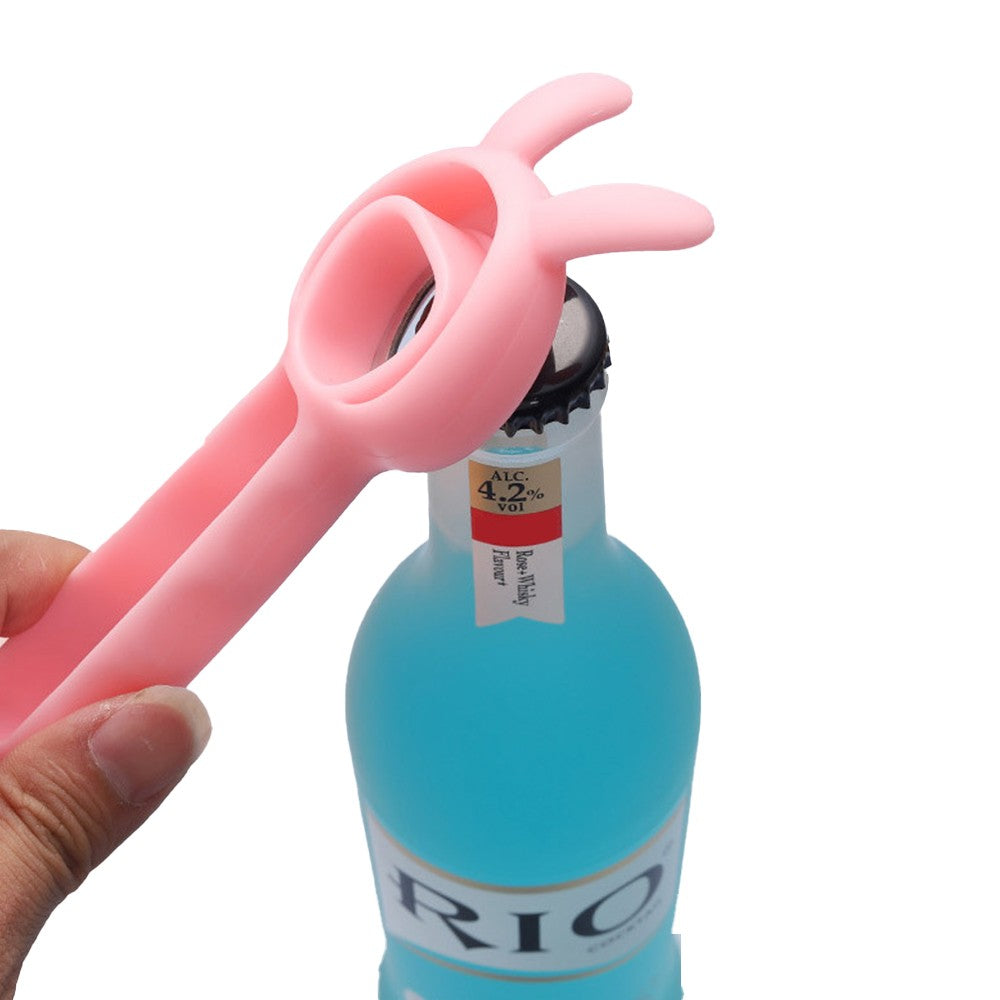 6Pcs 4 In 1 Multi-function Bottle Opener Jar Can Opener Beer Bottle Opener Kitchen Tool Random Color