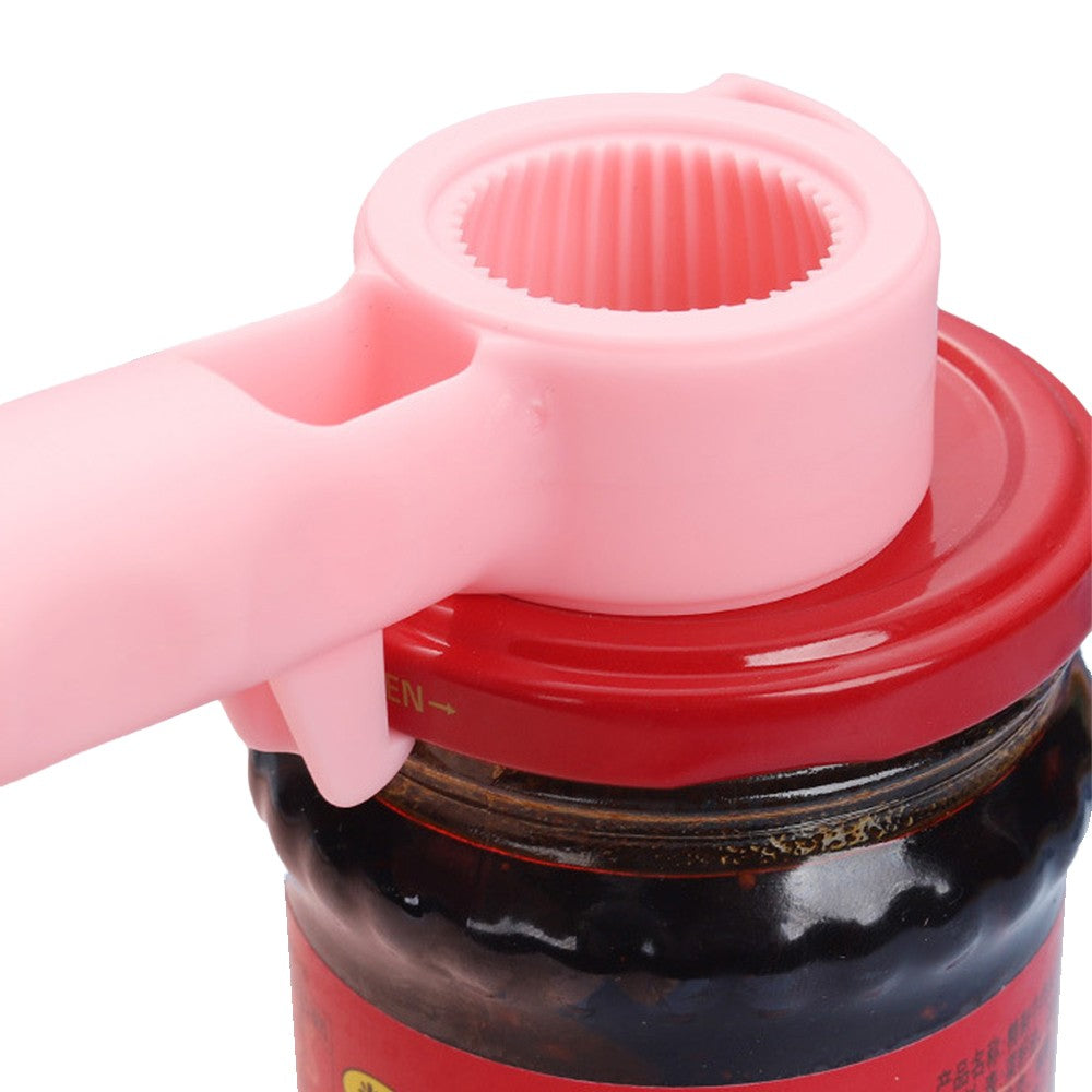 3Pcs 4 In 1 Multi-function Bottle Opener Jar Can Opener Beer Bottle Opener Kitchen Tool Random Color