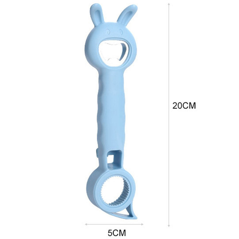 6Pcs 4 In 1 Multi-function Bottle Opener Jar Can Opener Beer Bottle Opener Kitchen Tool Random Color