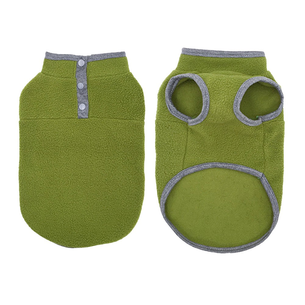 Dog Winter Warm Vest Fleece Jumper Pet Jacket for Small Puppy Cat Green S