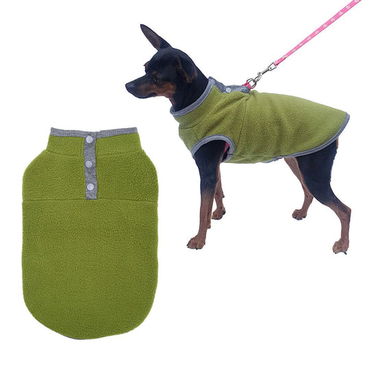 Dog Winter Warm Vest Fleece Jumper Pet Jacket for Small Puppy Cat Green XL