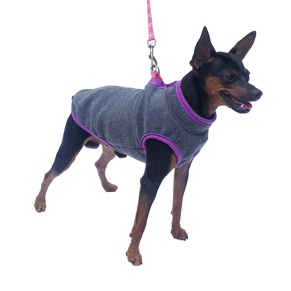 Dog Winter Warm Vest Fleece Jumper Pet Jacket for Small Puppy Cat Grey M