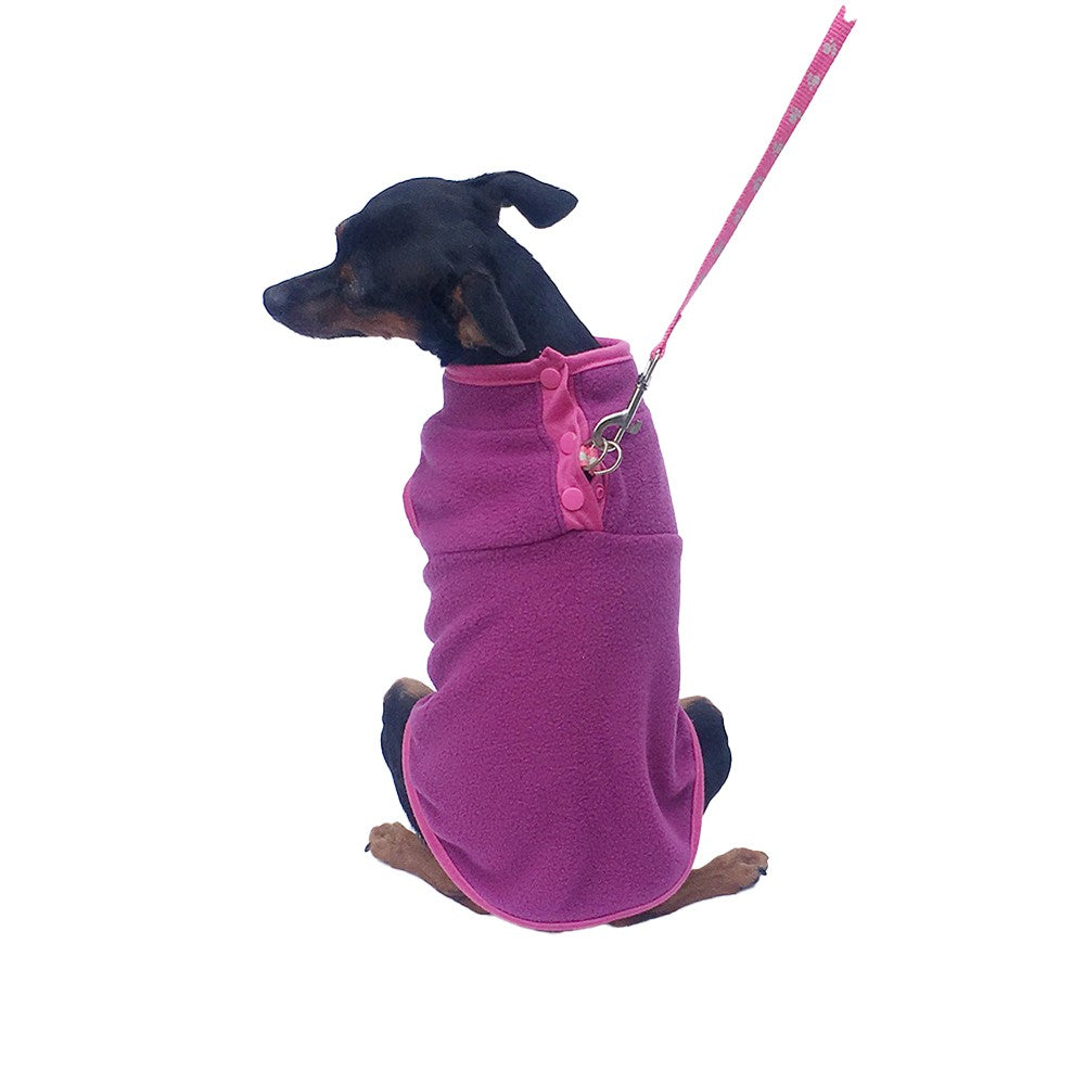 Dog Winter Warm Vest Fleece Jumper Pet Jacket for Small Puppy Cat Purple S