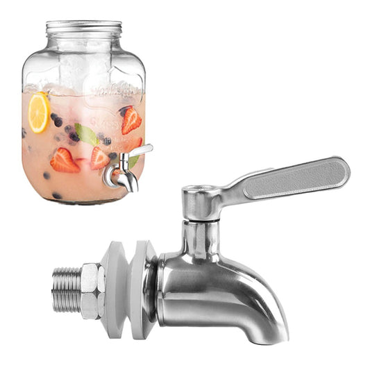 1 X 16mm Stainless Steel Beverage Dispenser Replacement Spigot Push Style Faucet