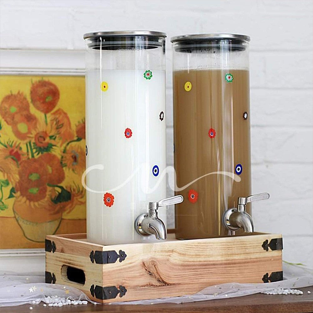 2 X 16mm Stainless Steel Beverage Dispenser Replacement Spigot Push Style Faucet