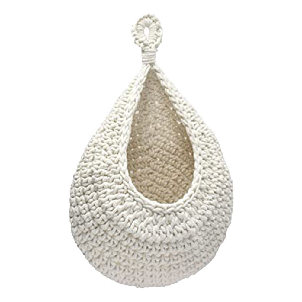 23cm Wall Hanging Vegetable Fruit Basket Handwoven Kitchen Organizer Bag