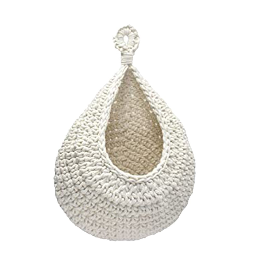 19cm Wall Hanging Vegetable Fruit Basket Handwoven Kitchen Organizer Bag