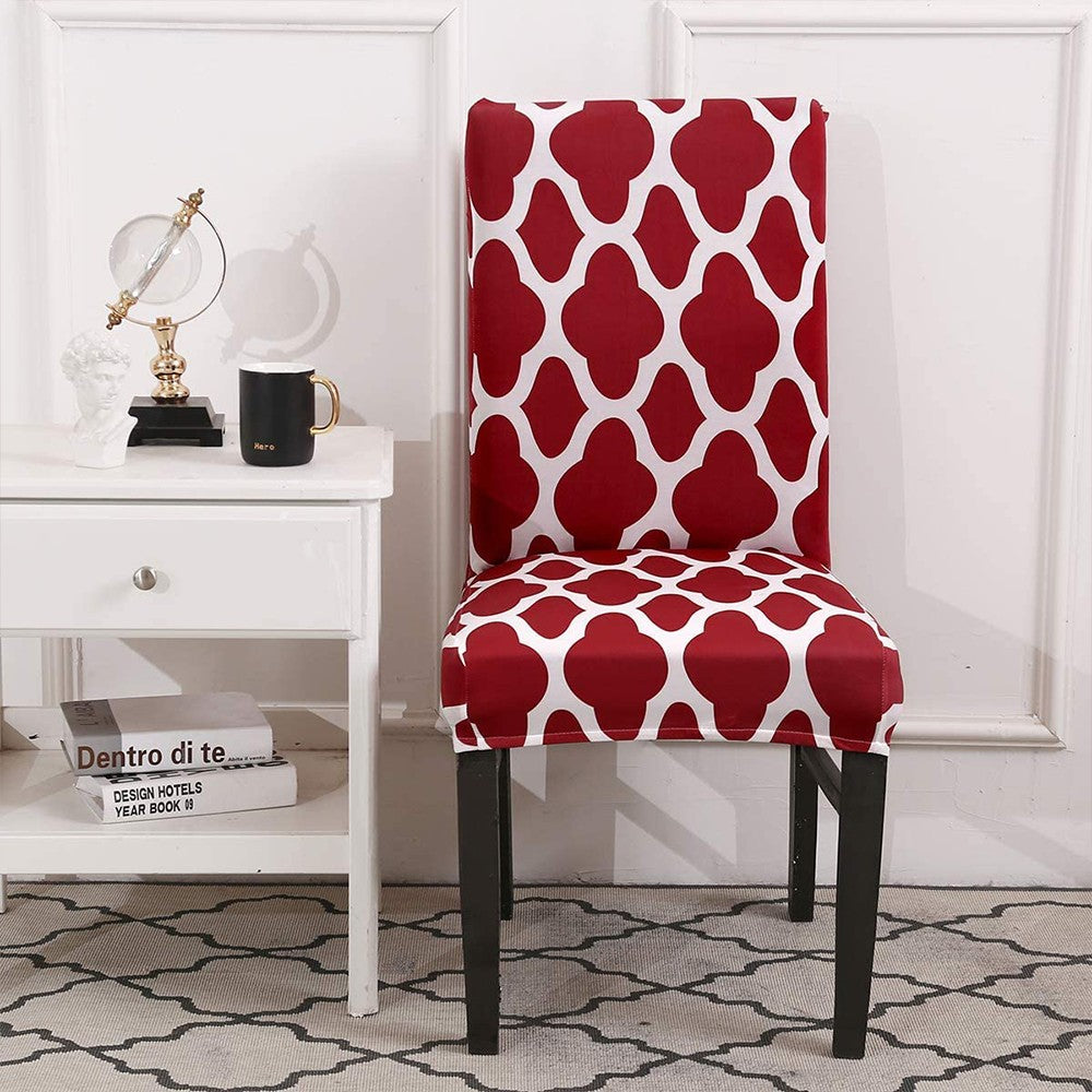 2 X Stretch Chair Covers Slipcovers Elastic Dining Chair Protector Cover Red