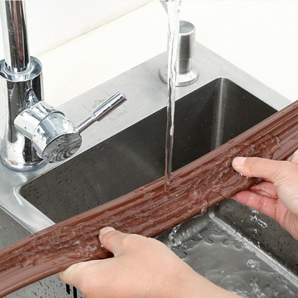 96cm Door Draft Stopper Under Door Gap Sealing Strip Door Bottom Seal Strips Brown