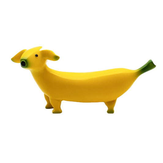 19cm Cute Banana Dog Garden Statues Figurines Desktop Ornament Home Garden Decor