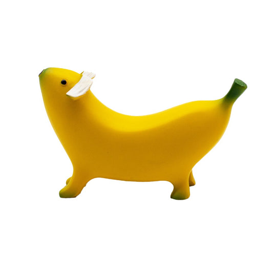 9cm Cute Banana Dog Garden Statues Figurines Desktop Ornament Home Garden Decor