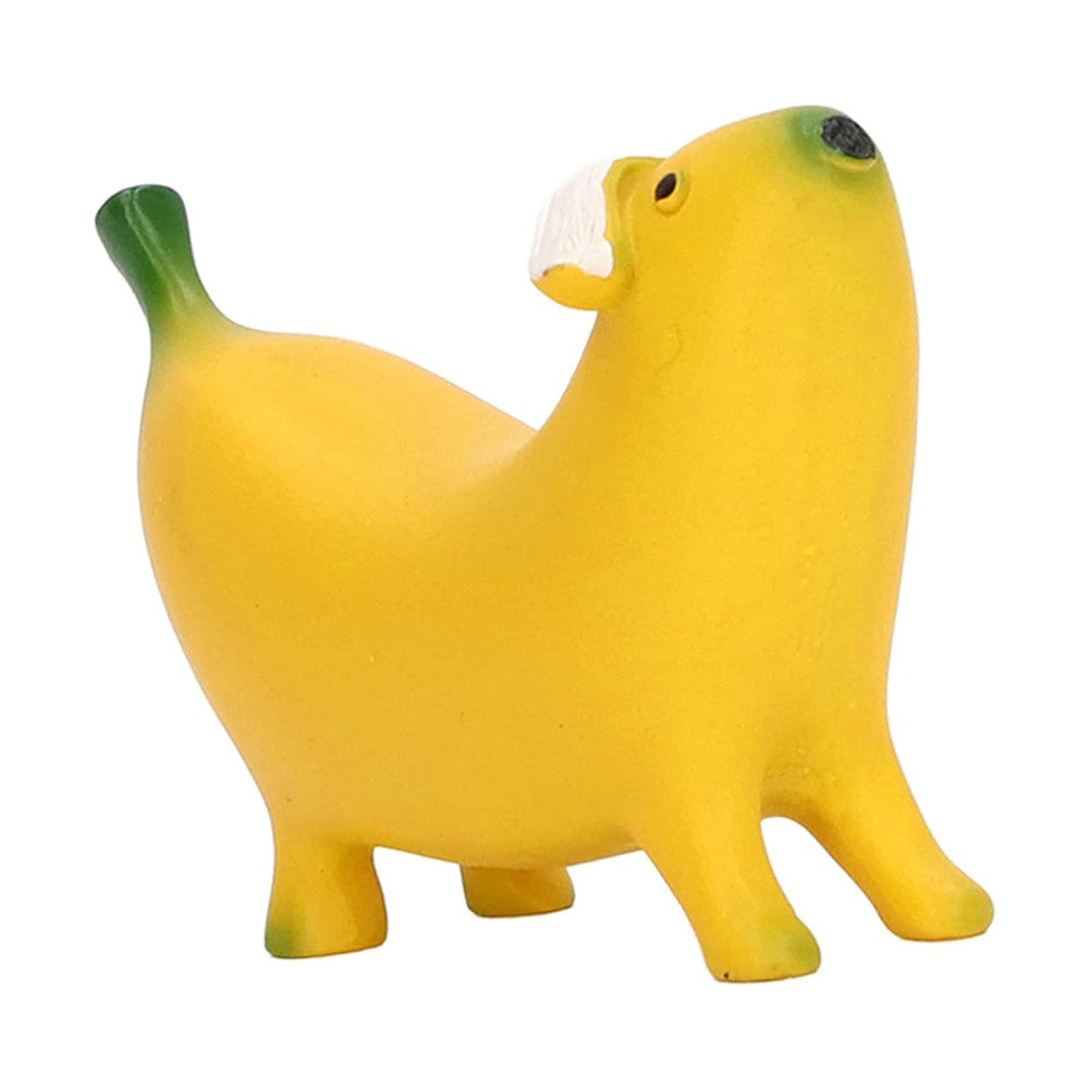 9cm Cute Banana Dog Garden Statues Figurines Desktop Ornament Home Garden Decor