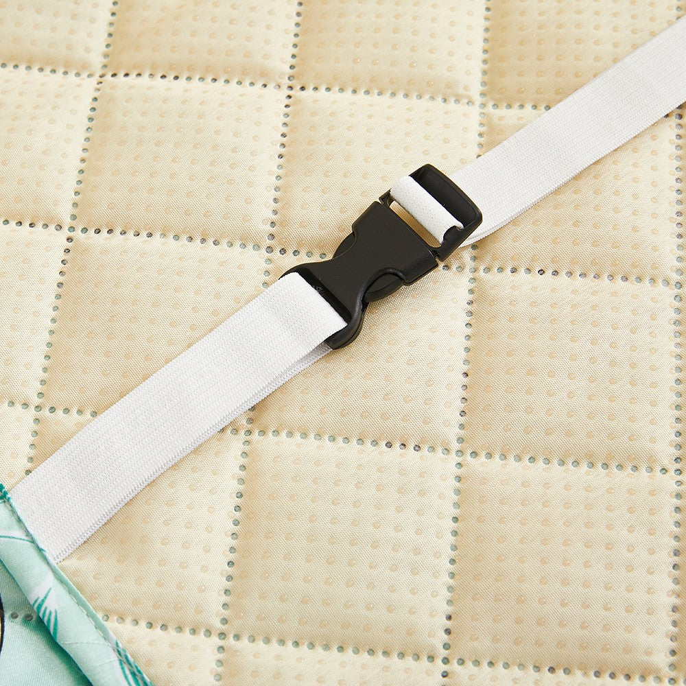 2-Seater T-Shaped Sofa Cover Leaves Printed Couch Cover Non Slip Sofa Slipcover Furniture Protector Gyan