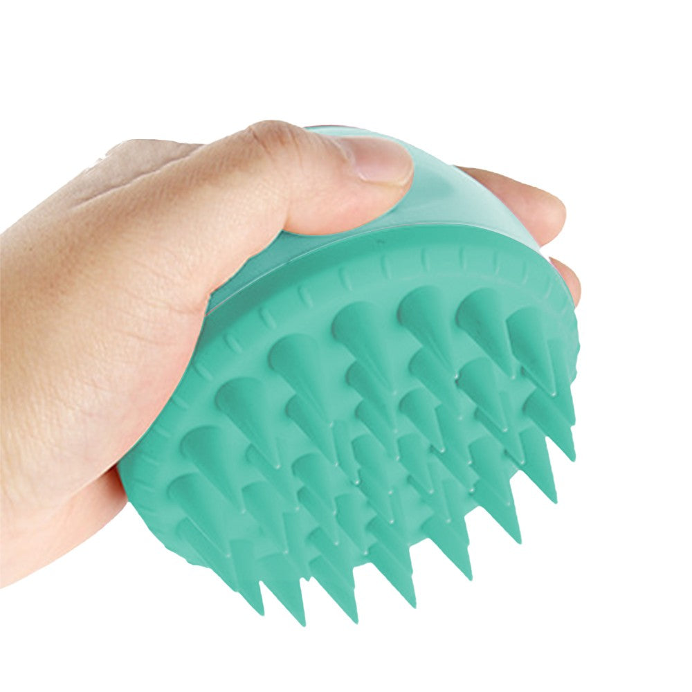 Hair Scalp Massager Shampoo Brush Silicone Scalp Care Brush Scalp Care Scrubber Green