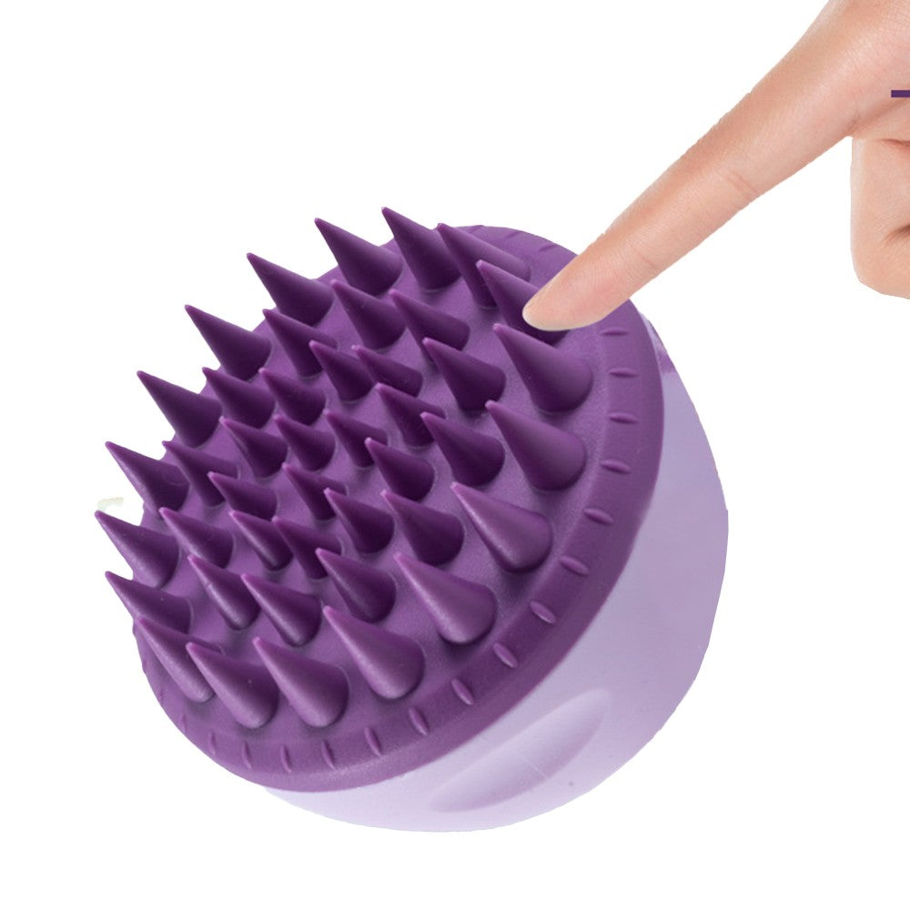 Hair Scalp Massager Shampoo Brush Silicone Scalp Care Brush Scalp Care Scrubber Purple