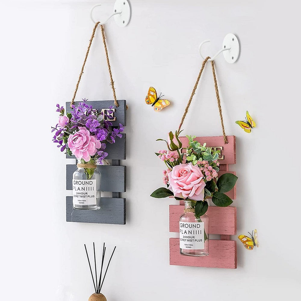 2Pcs Ceiling Hooks for Hanging Plants Iron Bird Feeders Bracket Wind Chimes Hanger White