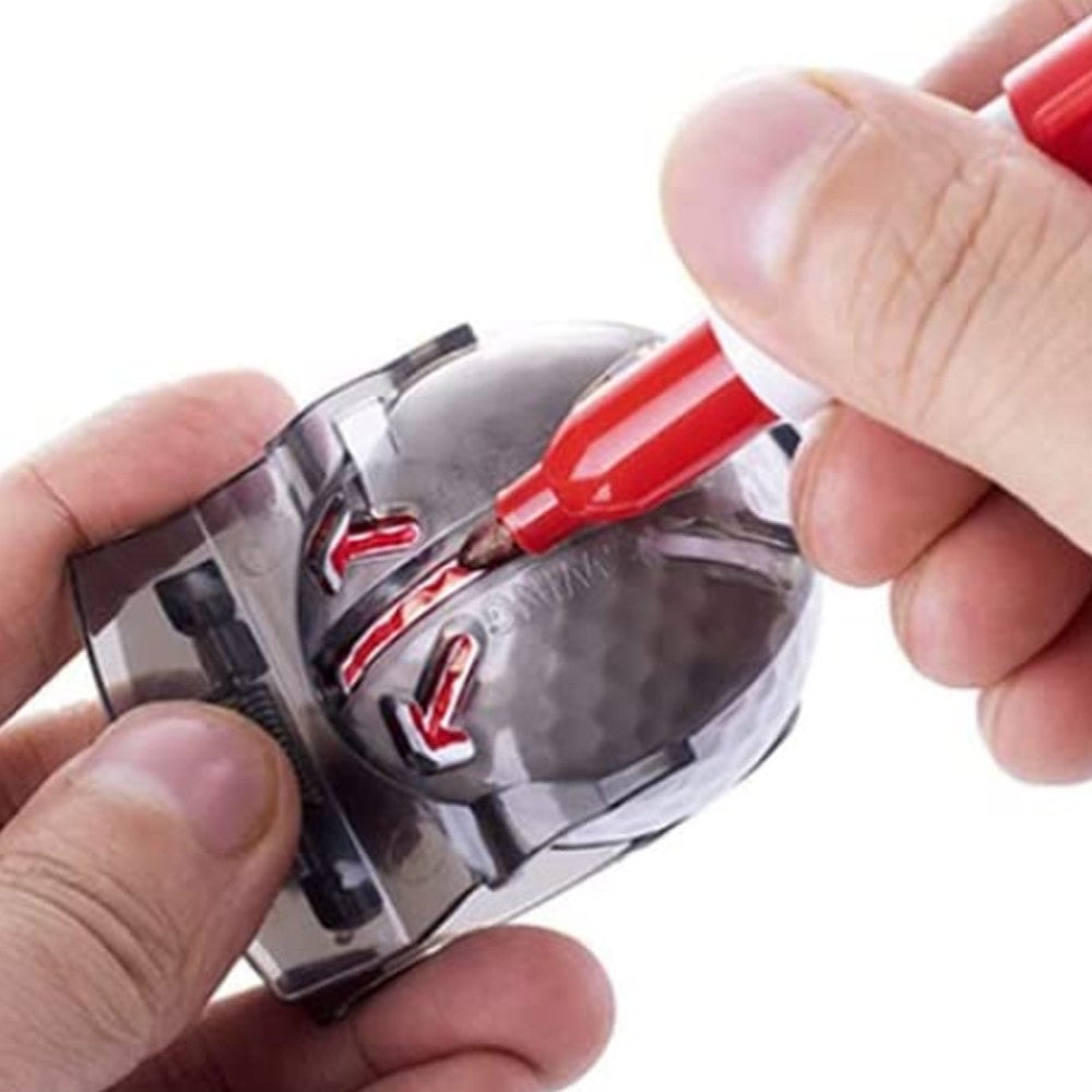 4 Golf Ball Marking Stencils and 4 Colors of Golf Ball Markers Set Golf Ball Line Marker Tool