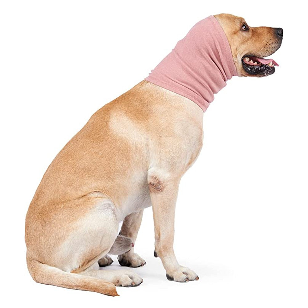 S Dog Ear Muffs Dog Hearing Protection Wrap Warm Dog Scarf Noise Reduce Ear Covers Pink