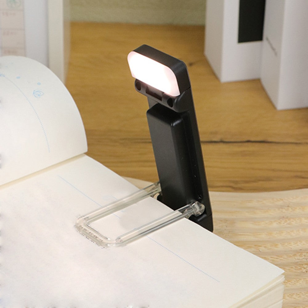 Portable Clip-On LED Reading Light Adjust Angle Reading Book Light - Black