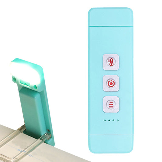 Clip-On Book Light LED Reading Light USB Rechargeable Reading Lamp Adjust Angle Reading Light Green