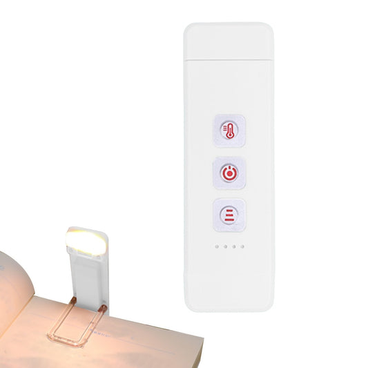 Clip-On Book Light LED Reading Light USB Rechargeable Reading Lamp Adjust Angle Reading Light White