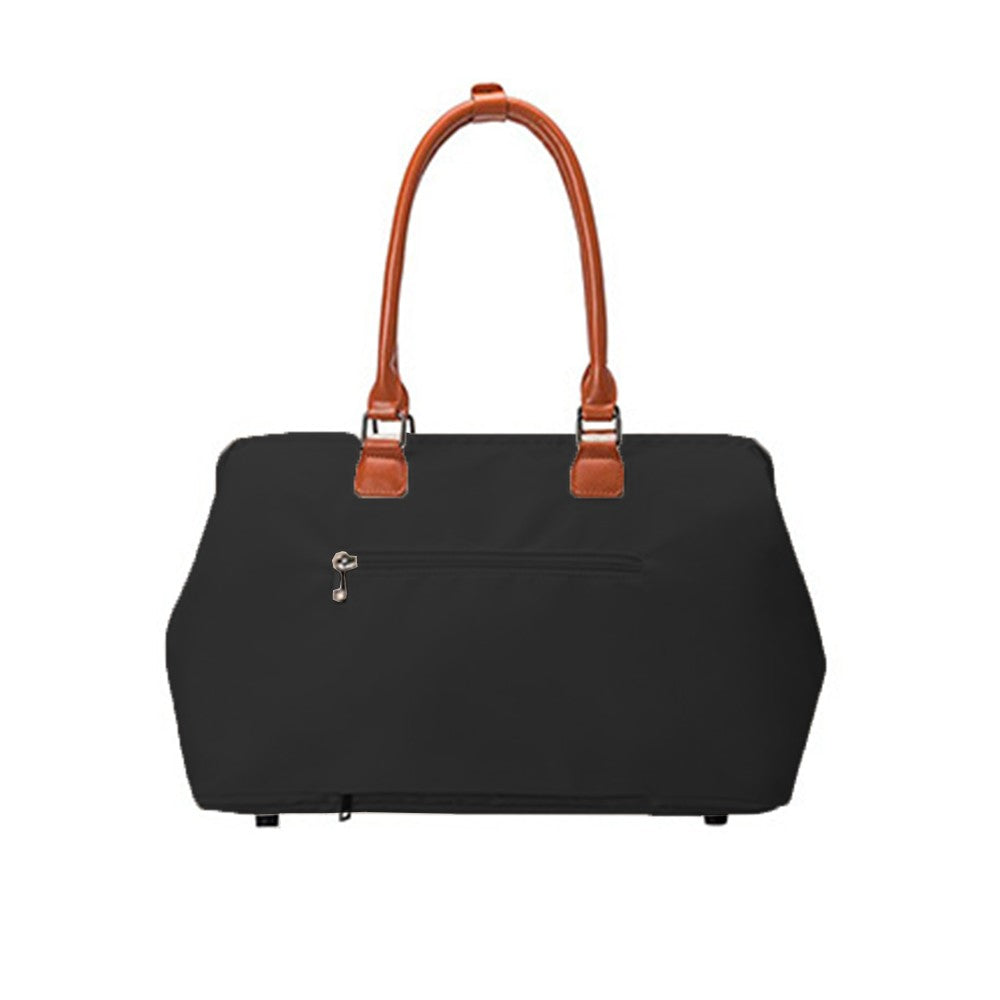 Set of 3Pcs Large Capacity Diaper Tote Bag Mommy Bag Hospital Bag Travel Overnight Bag with Shoulder Strap Black