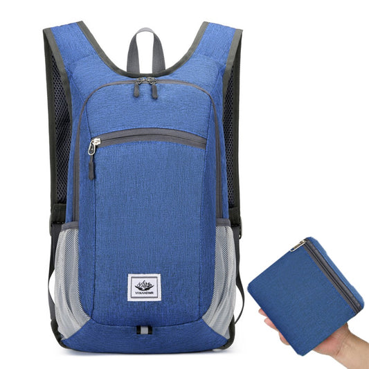 Unisex Foldable Backpack Travel Daypack Hiking Bag Sport Gym Bag Royal Blue