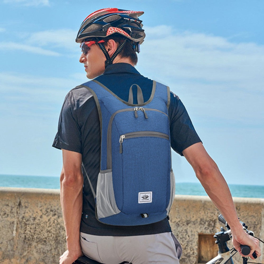 Unisex Foldable Backpack Travel Daypack Hiking Bag Sport Gym Bag Royal Blue