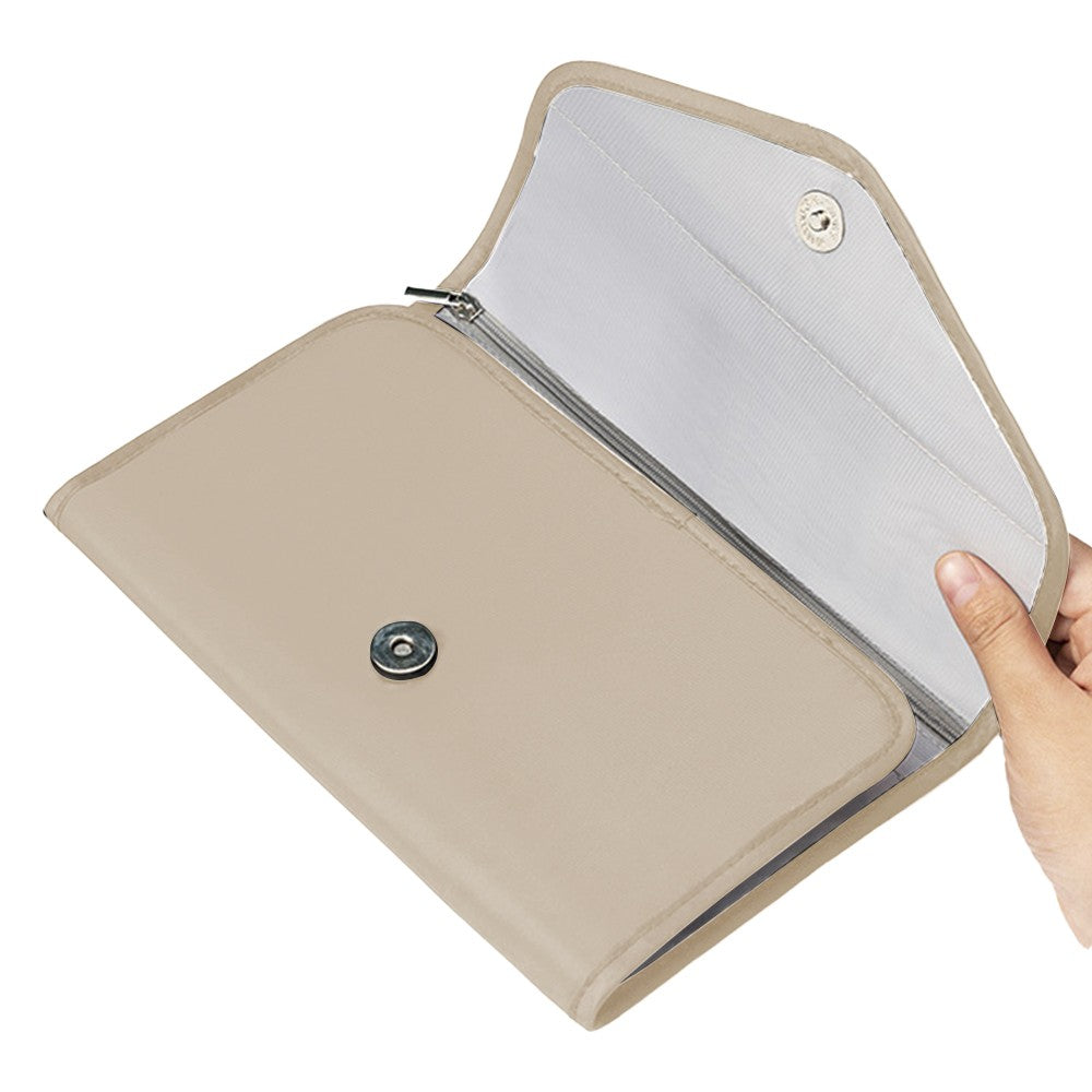 Travel Jewelry Organizer Foldable Jewelry Storage Bag for Rings Necklaces Bracelets Earrings Khaki