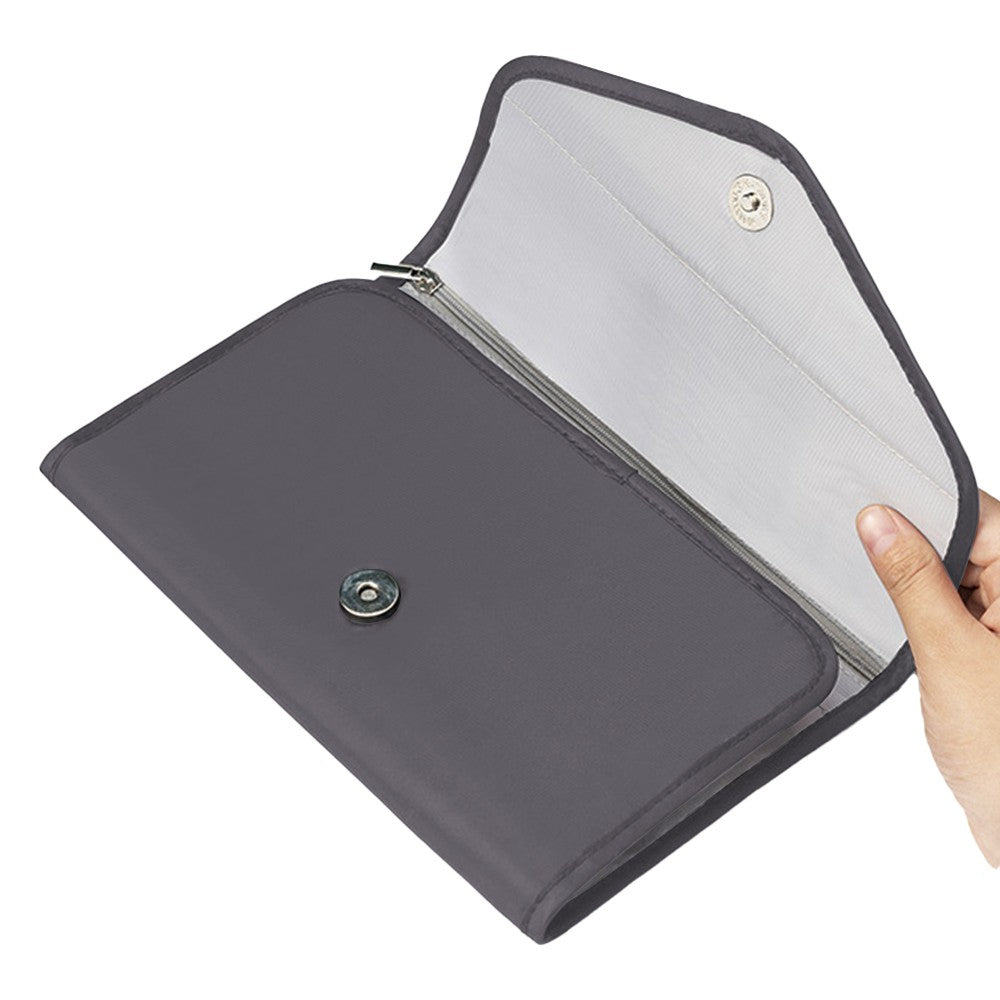 Travel Jewelry Organizer Foldable Jewelry Storage Bag for Rings Necklaces Bracelets Earrings Grey