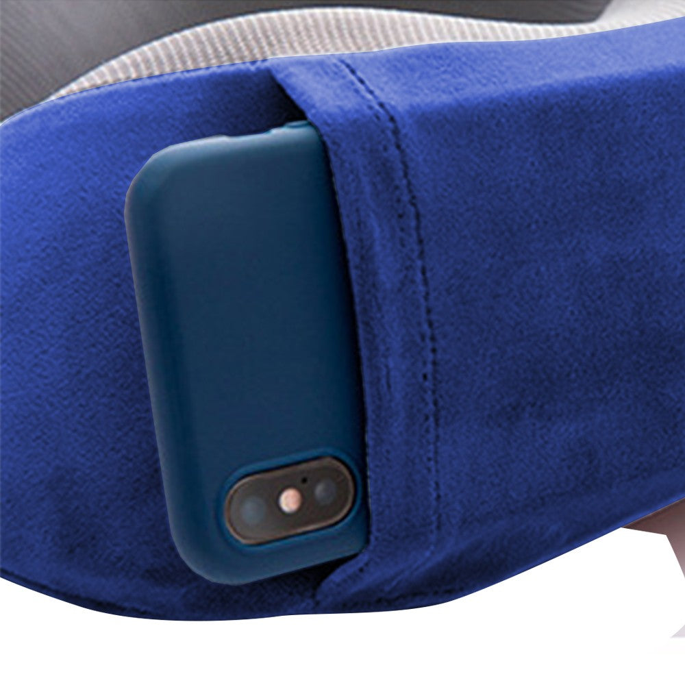 Travel Neck Pillow for Airplane Memory Foam Sleeping Pillow with Eyemask and Earplugs Blue