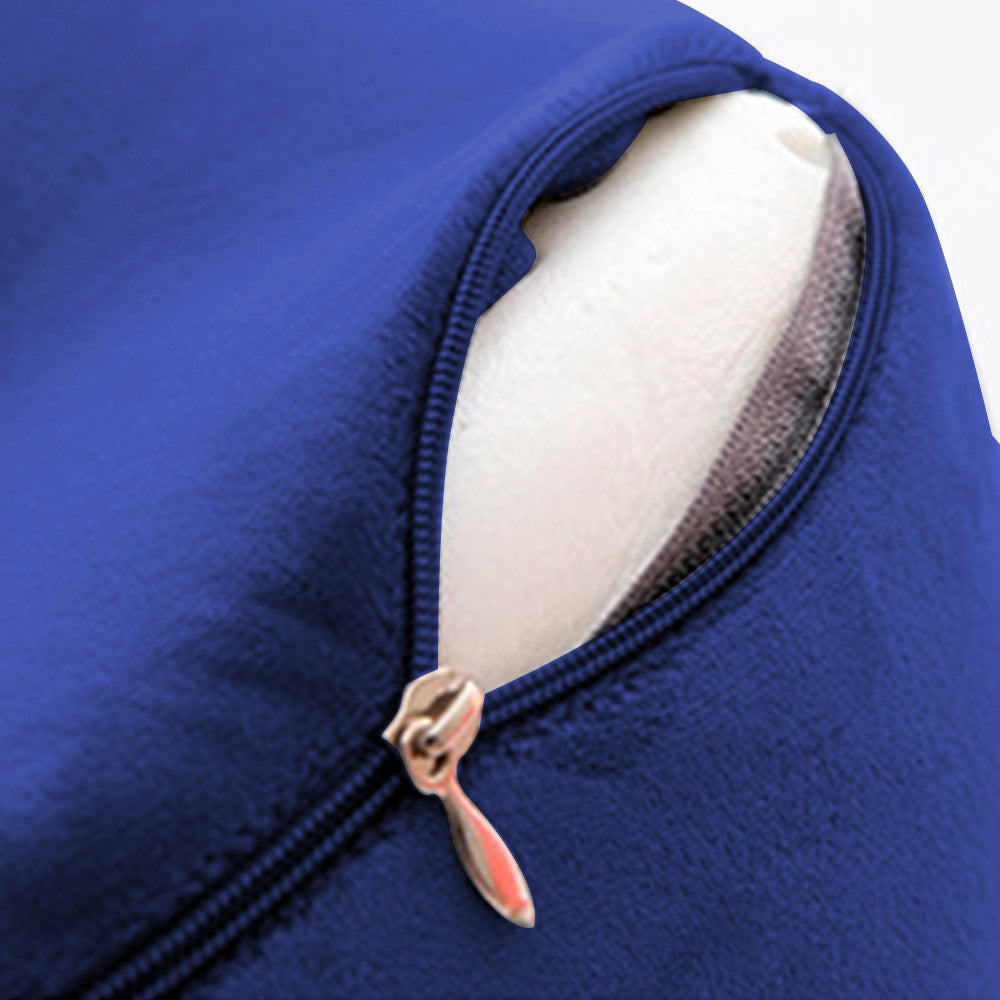 Travel Neck Pillow for Airplane Memory Foam Sleeping Pillow with Eyemask and Earplugs Blue