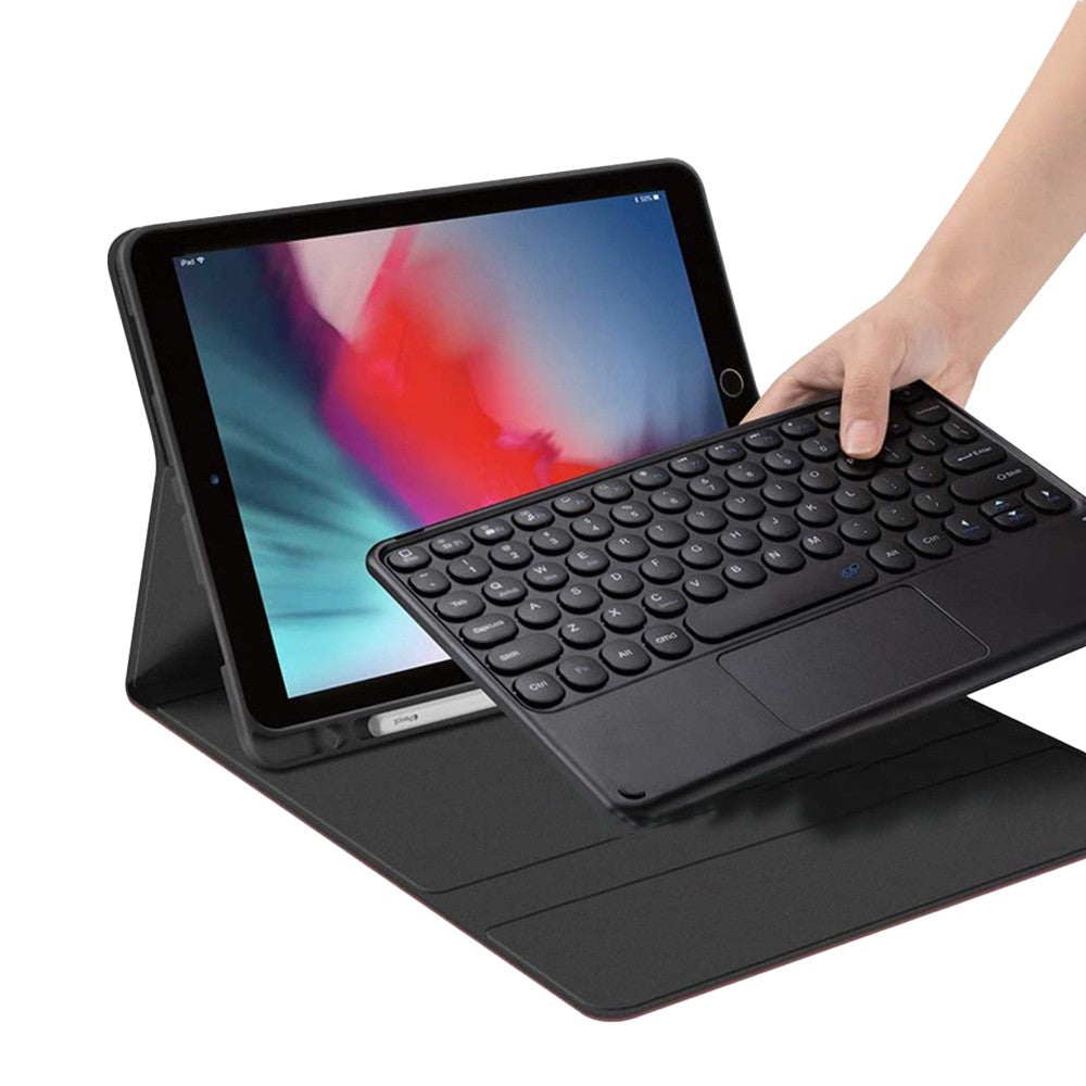 For iPad 9.7 inch Touchpad Bluetooth Keyboard Mouse Protective Case Set Black