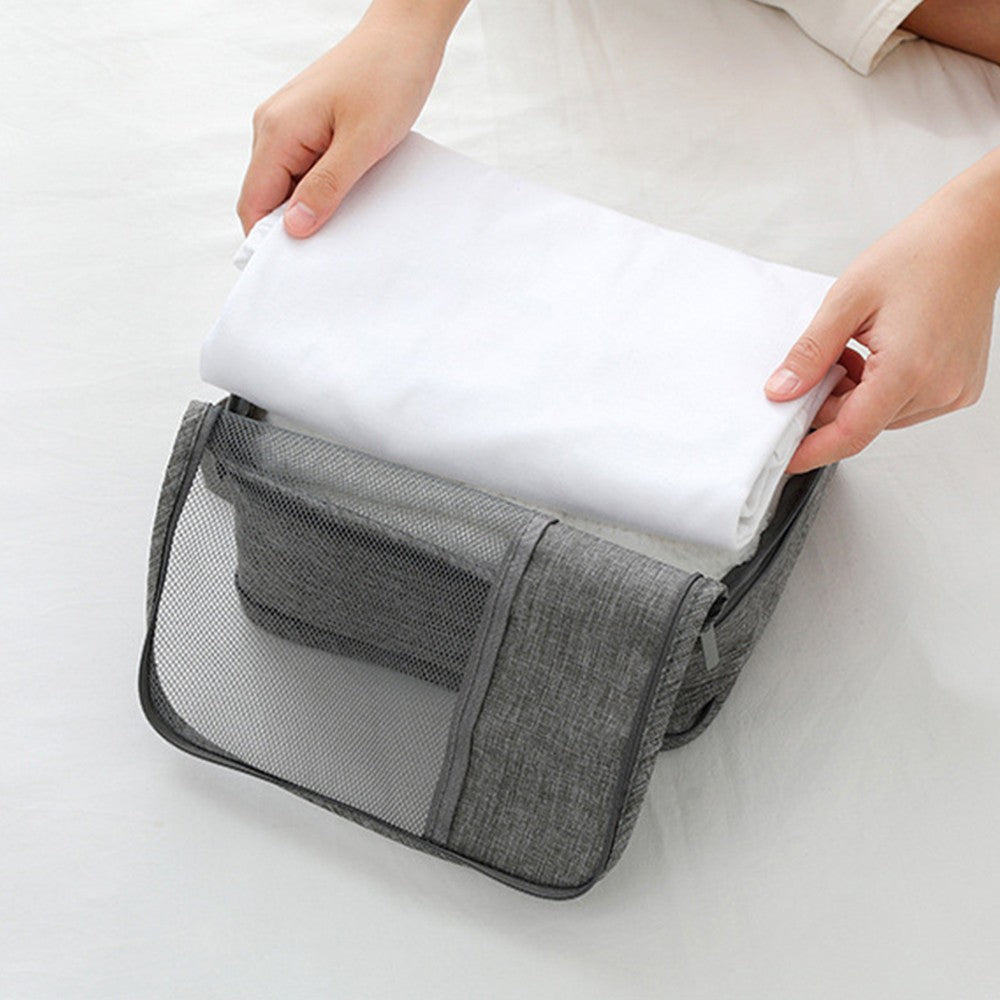 Set of 3Pcs Travel Compression Packing Cubes Clothes Storage Bag Luggage Organizer Grey