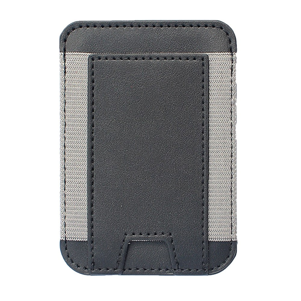 Magnetic Card Wallet Holder PU Leather Wallet Pocket for iPhone 12/13/14 Series Black