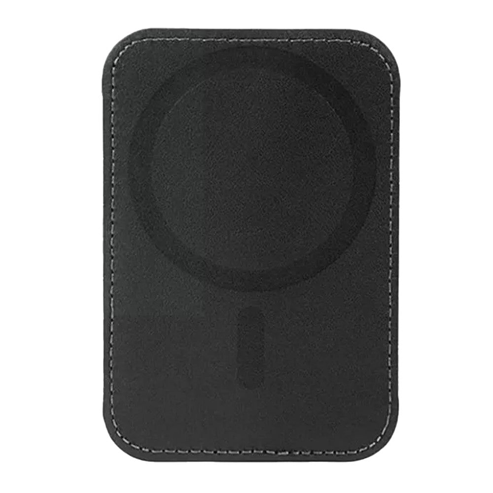 Magnetic Card Wallet Holder PU Leather Wallet Pocket for iPhone 12/13/14 Series Black