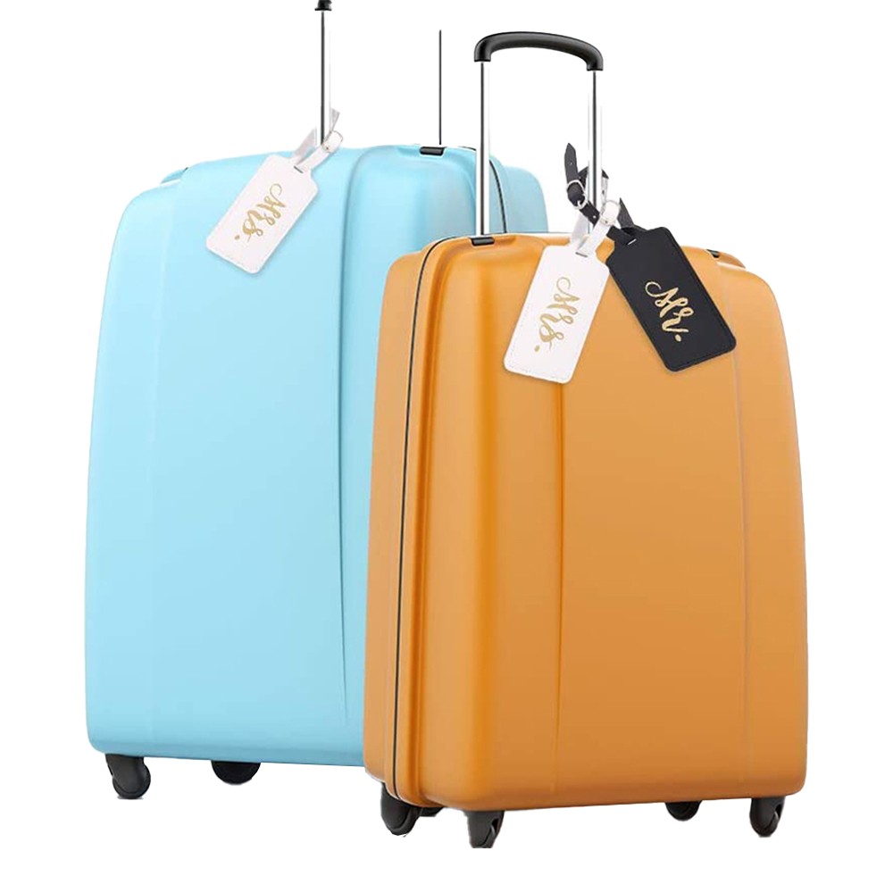 Mr and Mrs Passport Holder and Luggage Tag Cover Set for Honeymoon Travel