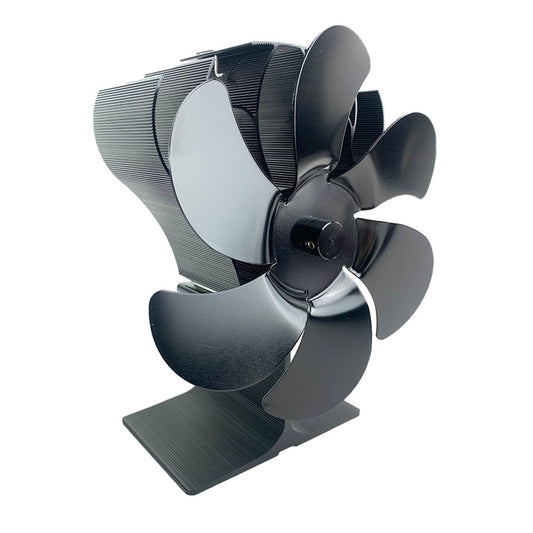 6 Blade Heat Powered Fireplace Fan Self-Powered Stove Top Fan for Wood Burner
