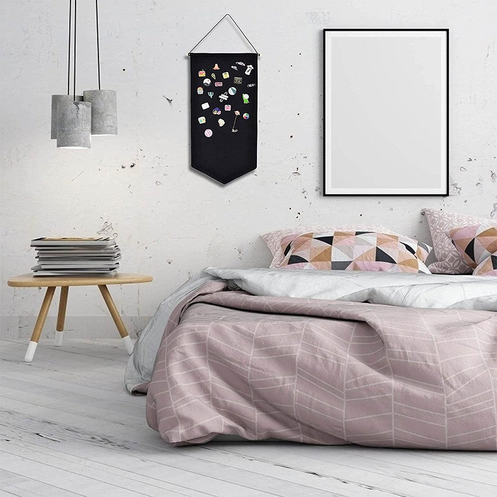 Wall Hanging Brooch Storage Stand Jewelry Badges Display Banner Holder Black S