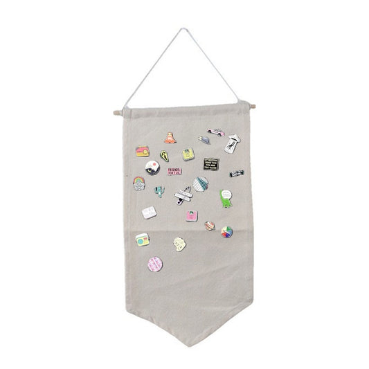 Wall Hanging Brooch Storage Stand Jewelry Badges Display Banner Holder White L