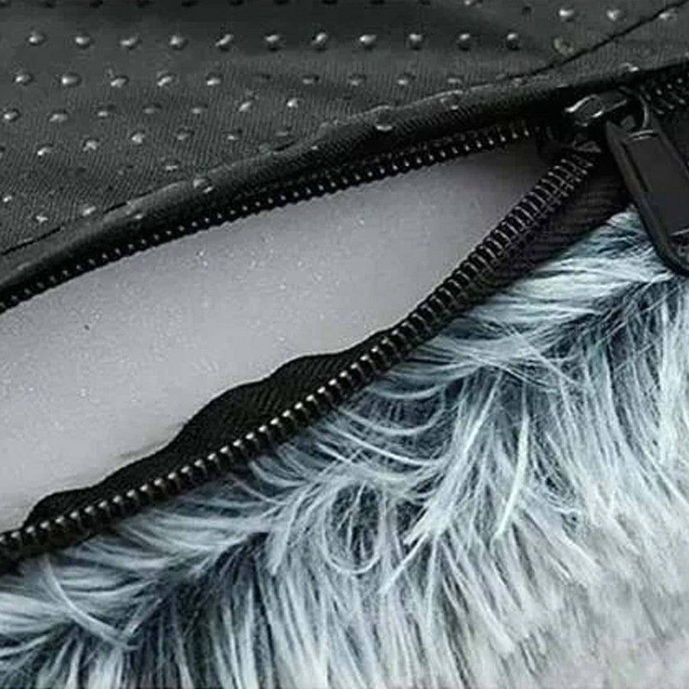 75x50cm Plush Pet Bed Soft Anti-Slip Dog Crate Bed Cat Sleeping Mat Calming Bed Grey