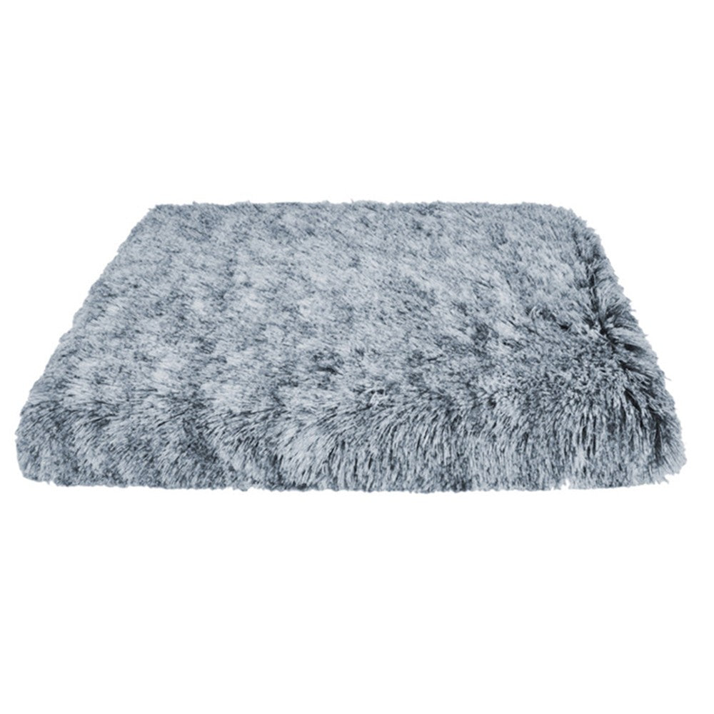 75x50cm Plush Pet Bed Soft Anti-Slip Dog Crate Bed Cat Sleeping Mat Calming Bed Grey
