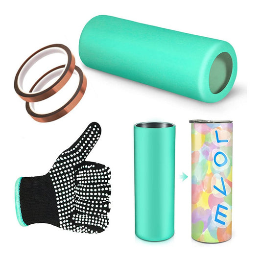 4Pcs Sublimation Blanks Tumblers Silicone Sleeve Kit for 20oz Straight Blanks Cups Set 1