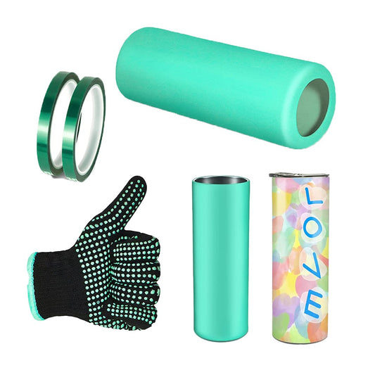 4Pcs Sublimation Blanks Tumblers Silicone Sleeve Kit for 20oz Straight Blanks Cups Set 2