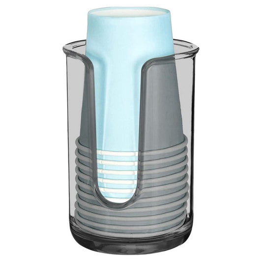 1 X Disposable Mouthwash Cups Dispenser Paper Cup Storage Container Cotton Pads Holder Black