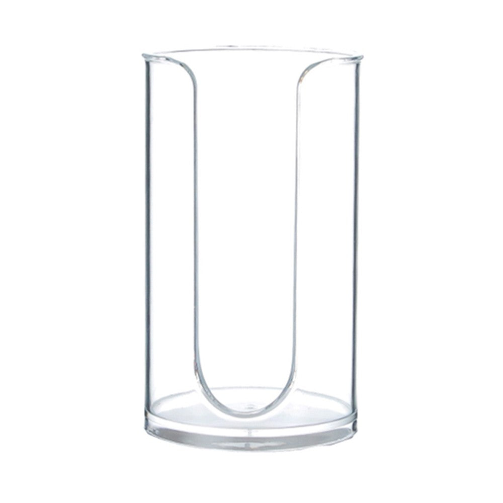 2 X Disposable Mouthwash Cups Dispenser Paper Cup Storage Container Cotton Pads Holder Clear