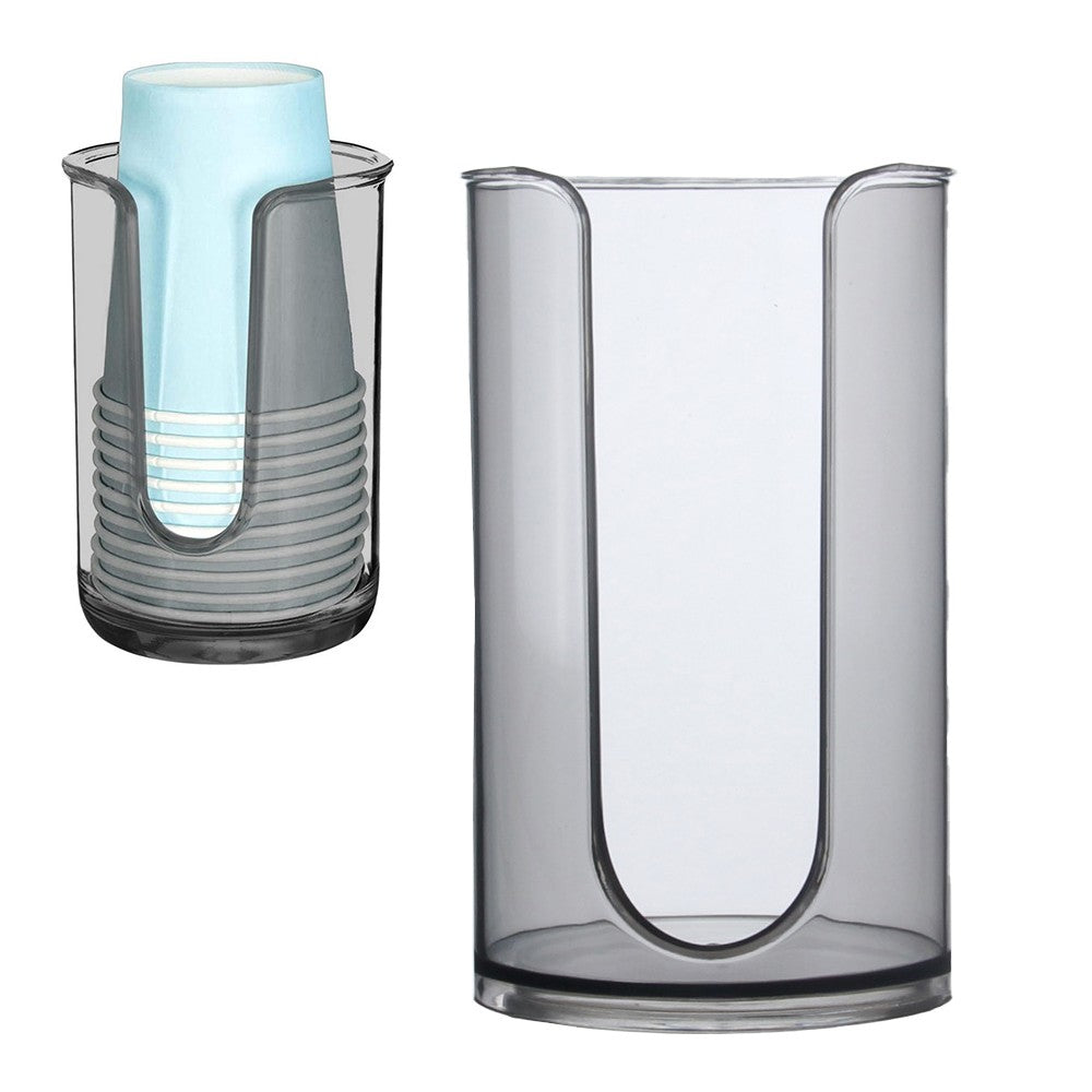 2 X Disposable Mouthwash Cups Dispenser Paper Cup Storage Container Cotton Pads Holder Black