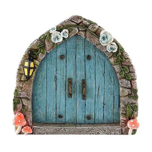 Miniature Fairy Garden Door for Tree Outdoor Garden Decor Sculpture Style 1