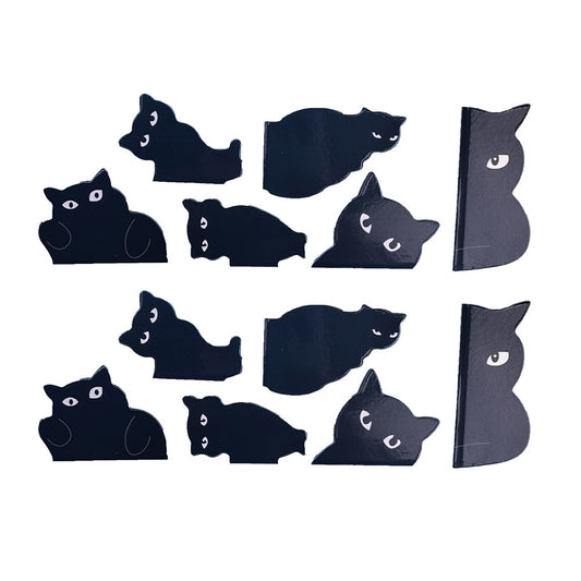 2 X Set of 6Pcs Cute Cat Magnetic Bookmarks Book Page Clips Magnet Book Markers for Book Lovers