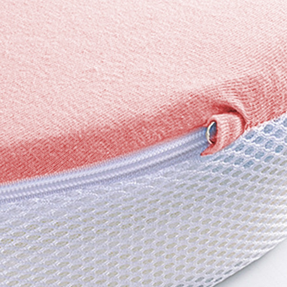 Leg Pillow Memory Foam Knee Pillow Support Pillow for Side Sleepers with Strap Pink